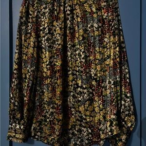 H&M Floral Blouse - Black and Yellow
